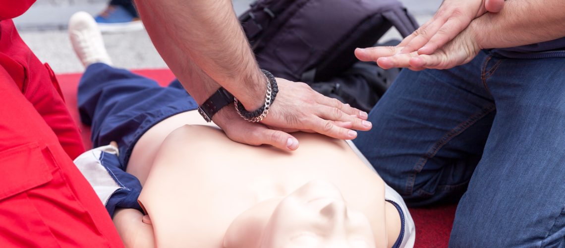 Cardiopulmonary resuscitation - CPR. Cardiac massage training.